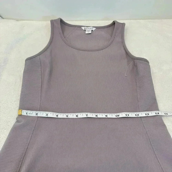 NWOT ATHLETA Ribbed Fit & Flare Midi Dress in Lavender Gray, Sz Small, Athletic - Picture 7 of 8